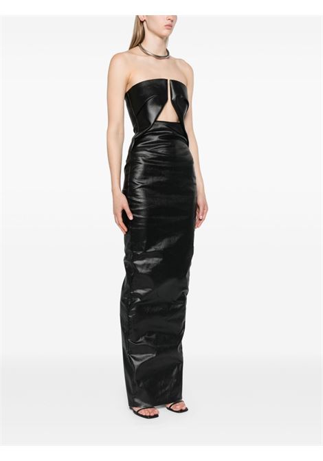 Black Prong coated-denim gown Rick Owens - women RICK OWENS | RP02D3528SCT09